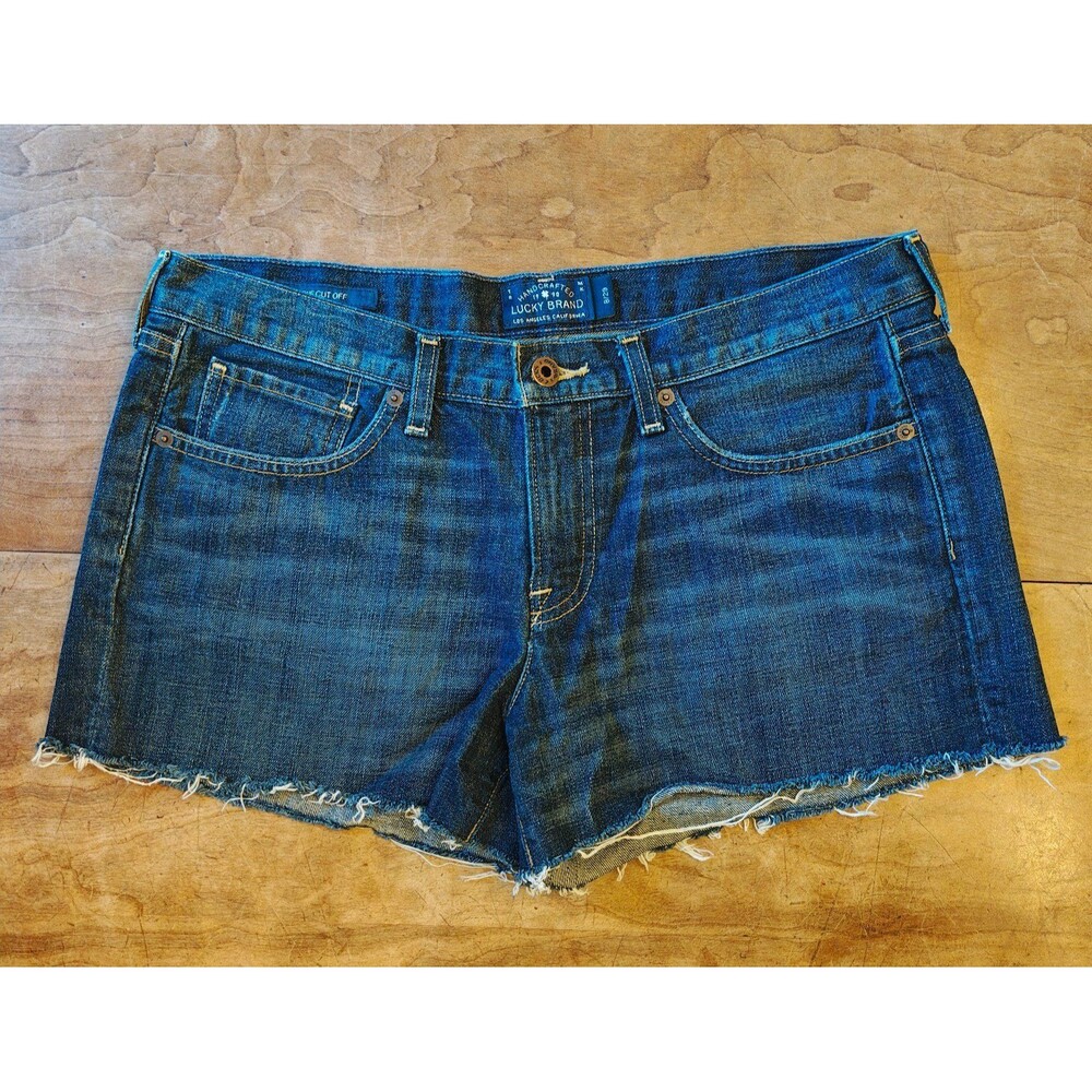 Lucky Brand “Buckroe Beach” Denim Cutoff Shorts – Size 8/29, Raw Hem